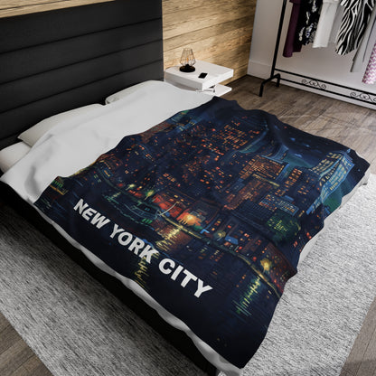 New York Velveteen Plush Blanket