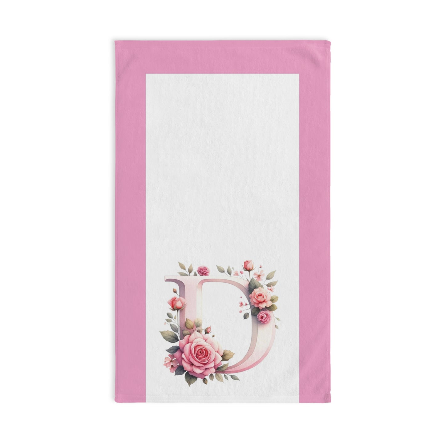 Alphabet Flowers Bathroom Hand Towel