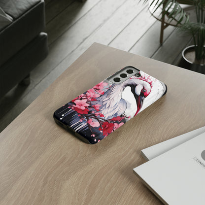 Cranes in Flight: Red-Crowned Crane Phone Case