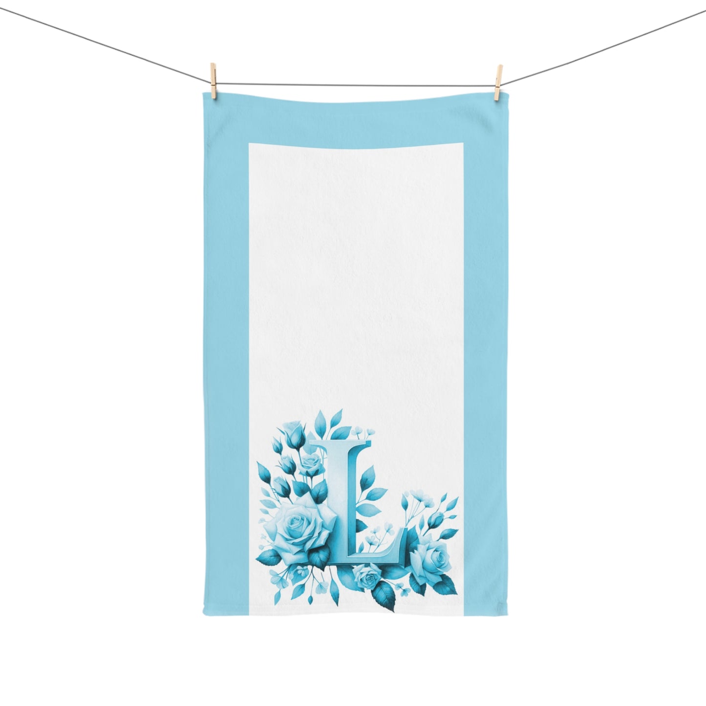 Alphabet Flowers Bathroom Hand Towel