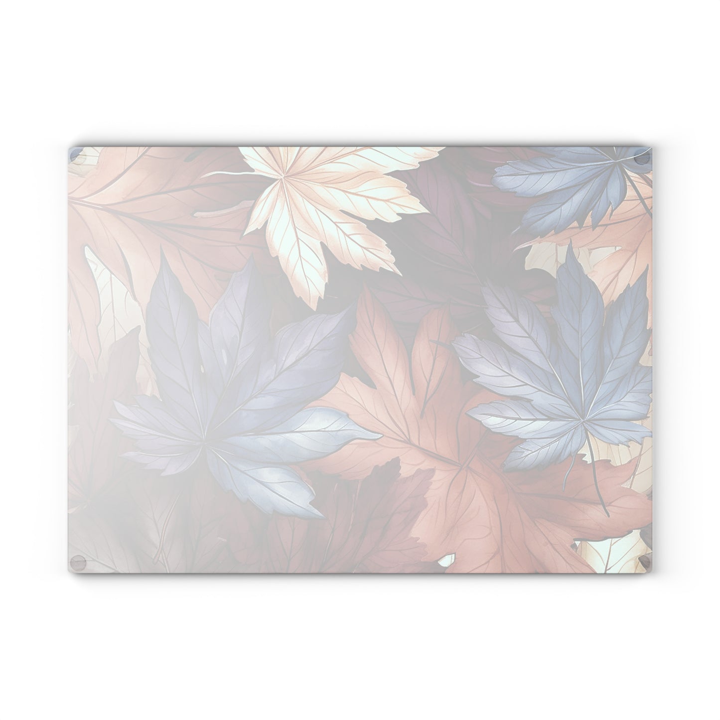 Autumn Floral Glass Cutting Board