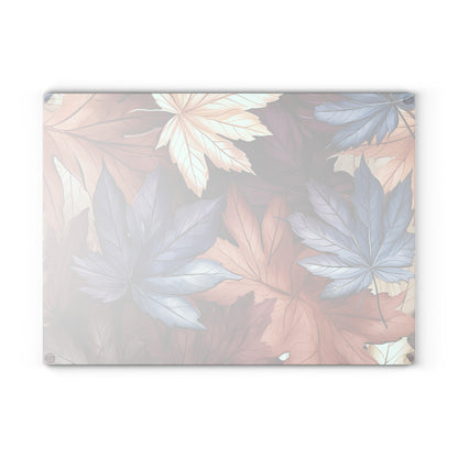 Autumn Floral Glass Cutting Board