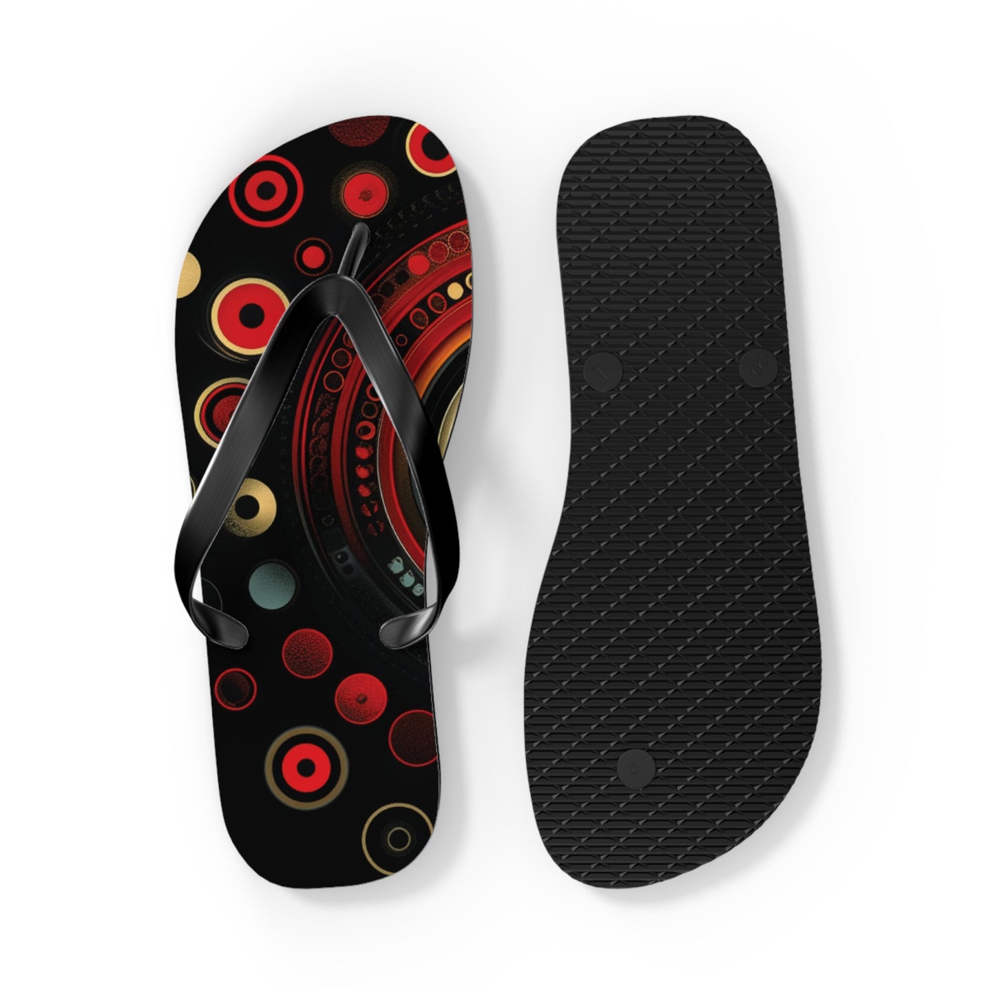 Abstract Decorative Circles  Flip-Flops