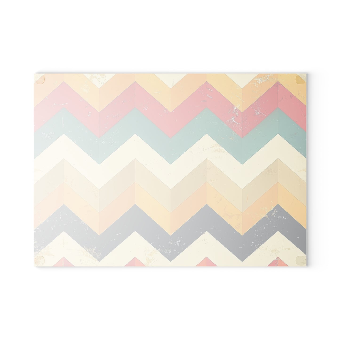 Chevron Print Glass Cutting Board