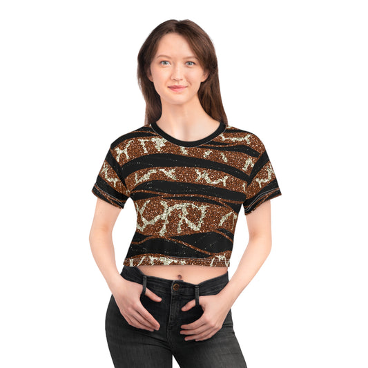 Animal Print (AOP) Crop Tee