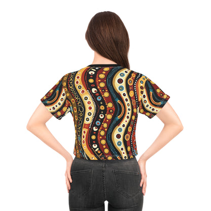 Aboriginal Art (AOP) Crop Tee