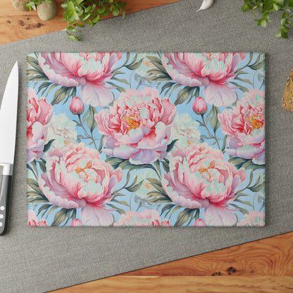 Floral Glass Cutting Board