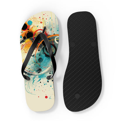 Abstract Decorative Circles  Flip-Flops