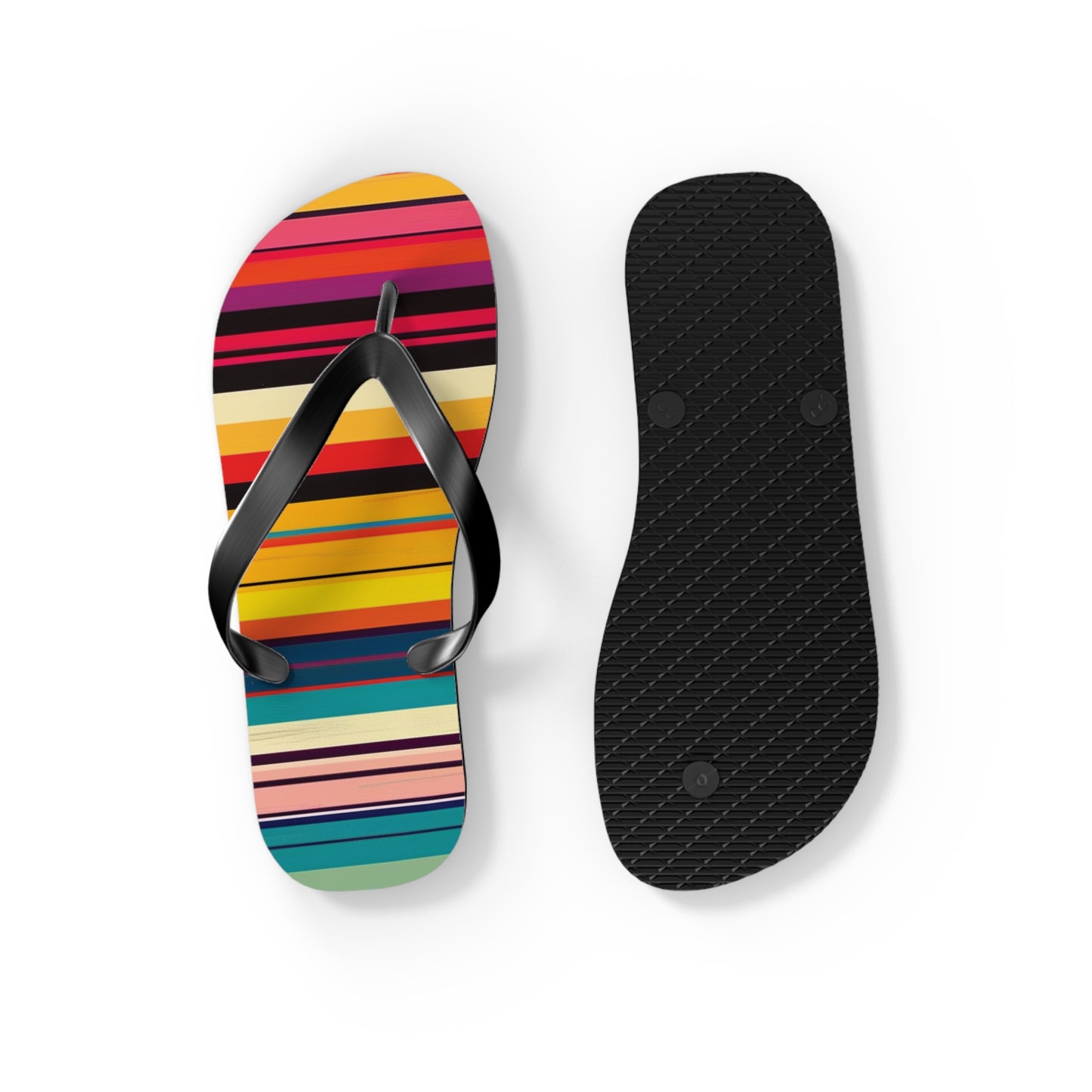 Colorful Stripes Flip-Flops