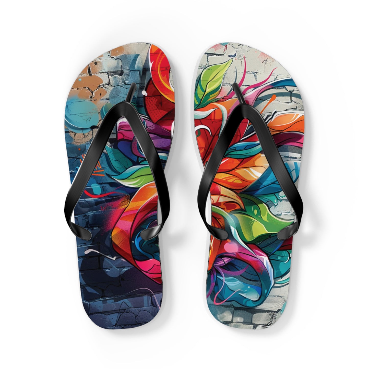 Graffiti Theme Flip-Flops