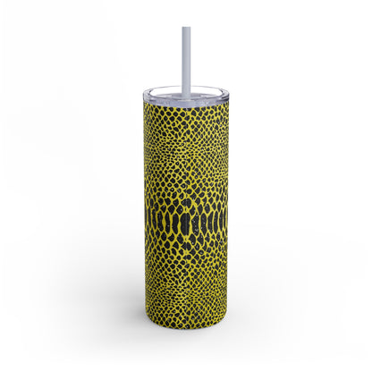 Animal Print Yellow 05 - 20oz Skinny Matte Tumbler