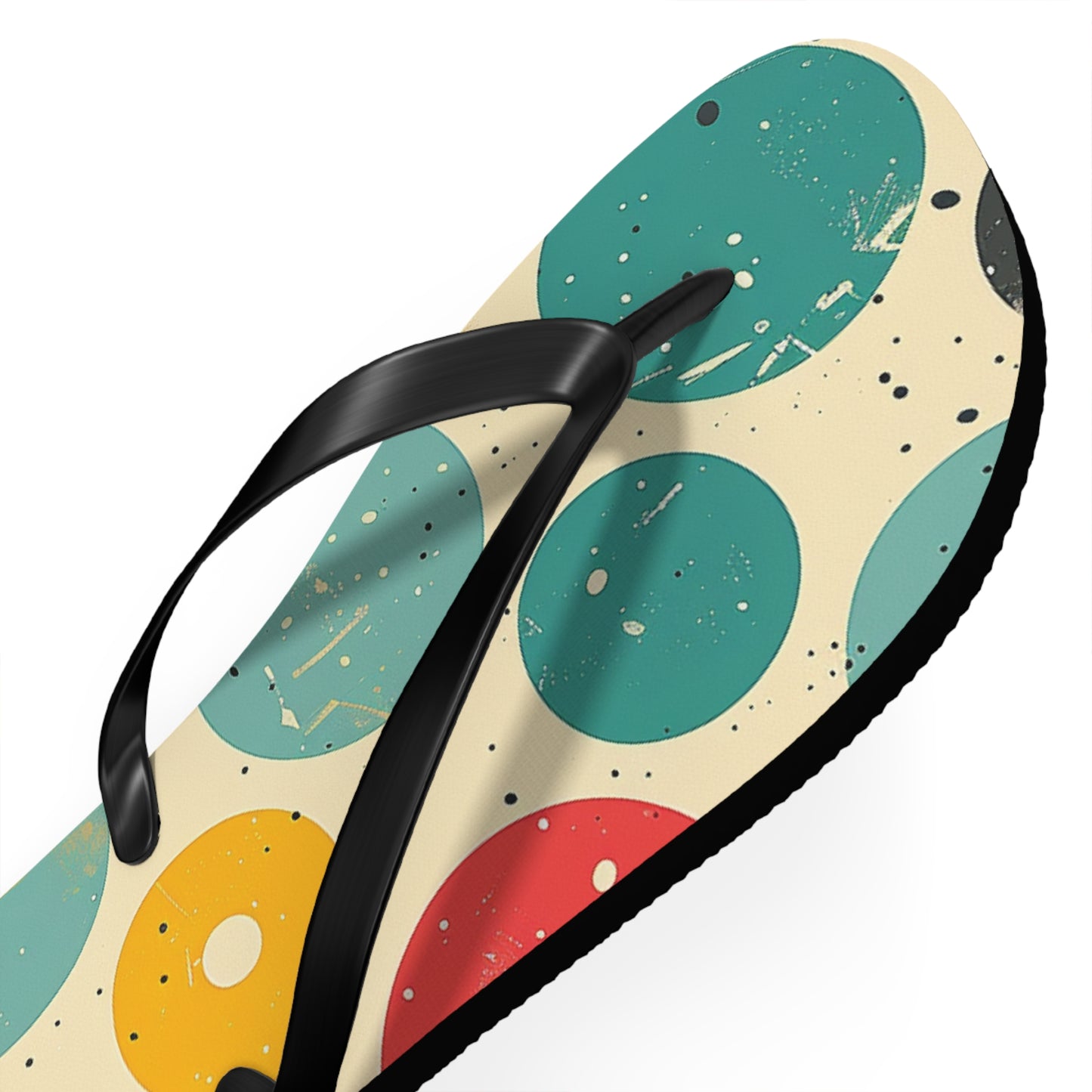 Colorful Polka Dot Patter Flip-Flops