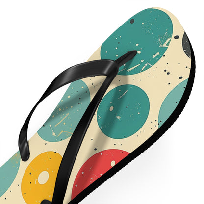 Colorful Polka Dot Patter Flip-Flops