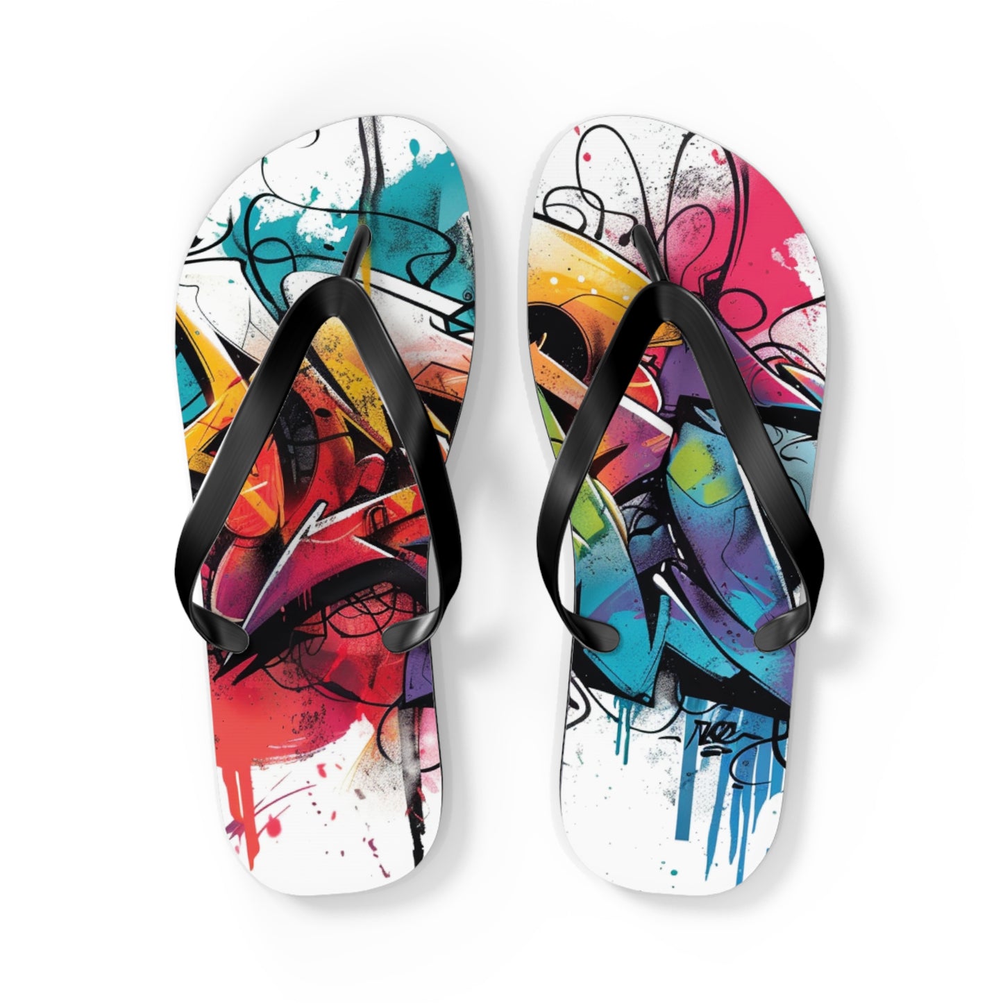 Graffiti Theme Flip-Flops