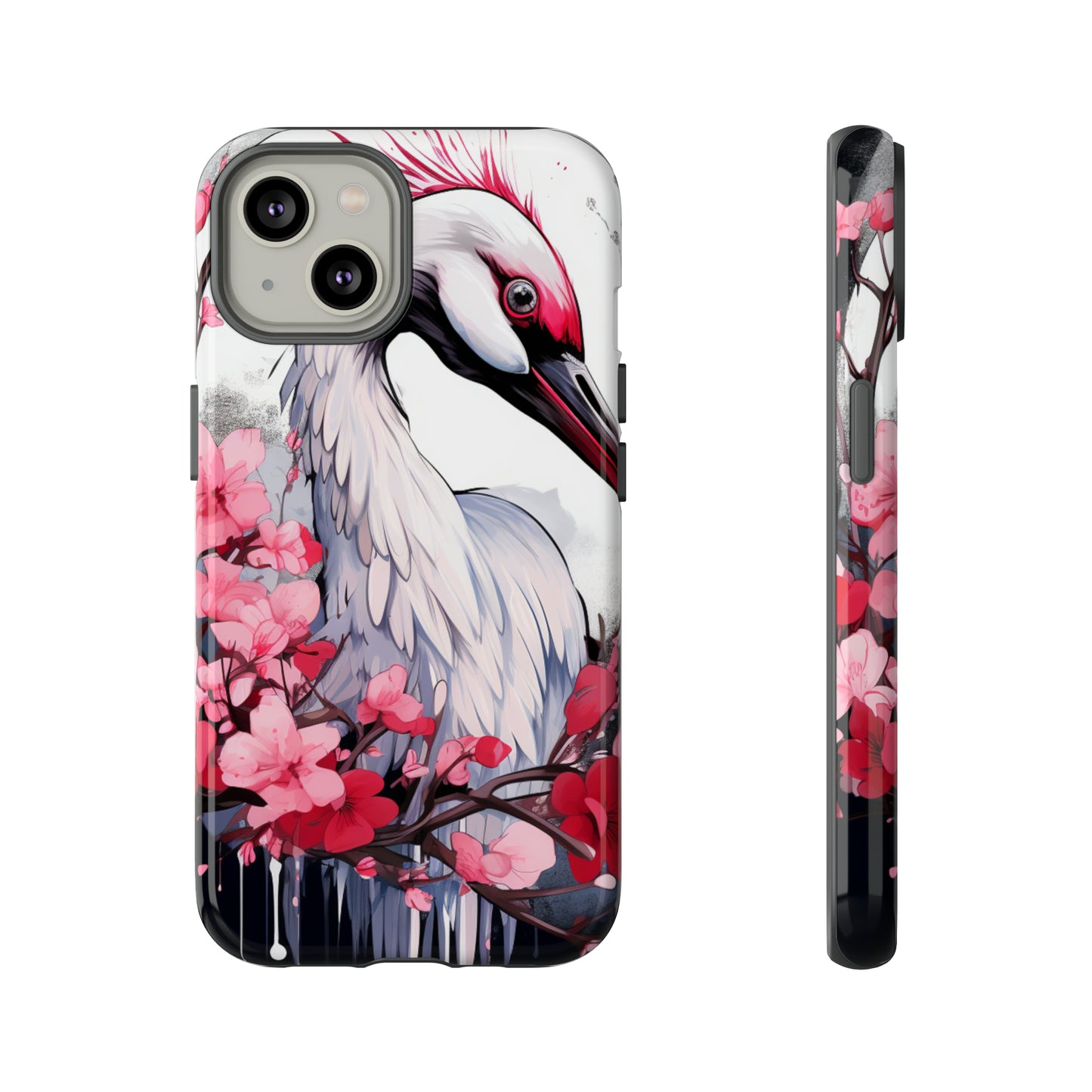 Cranes in Flight: Red-Crowned Crane Phone Case