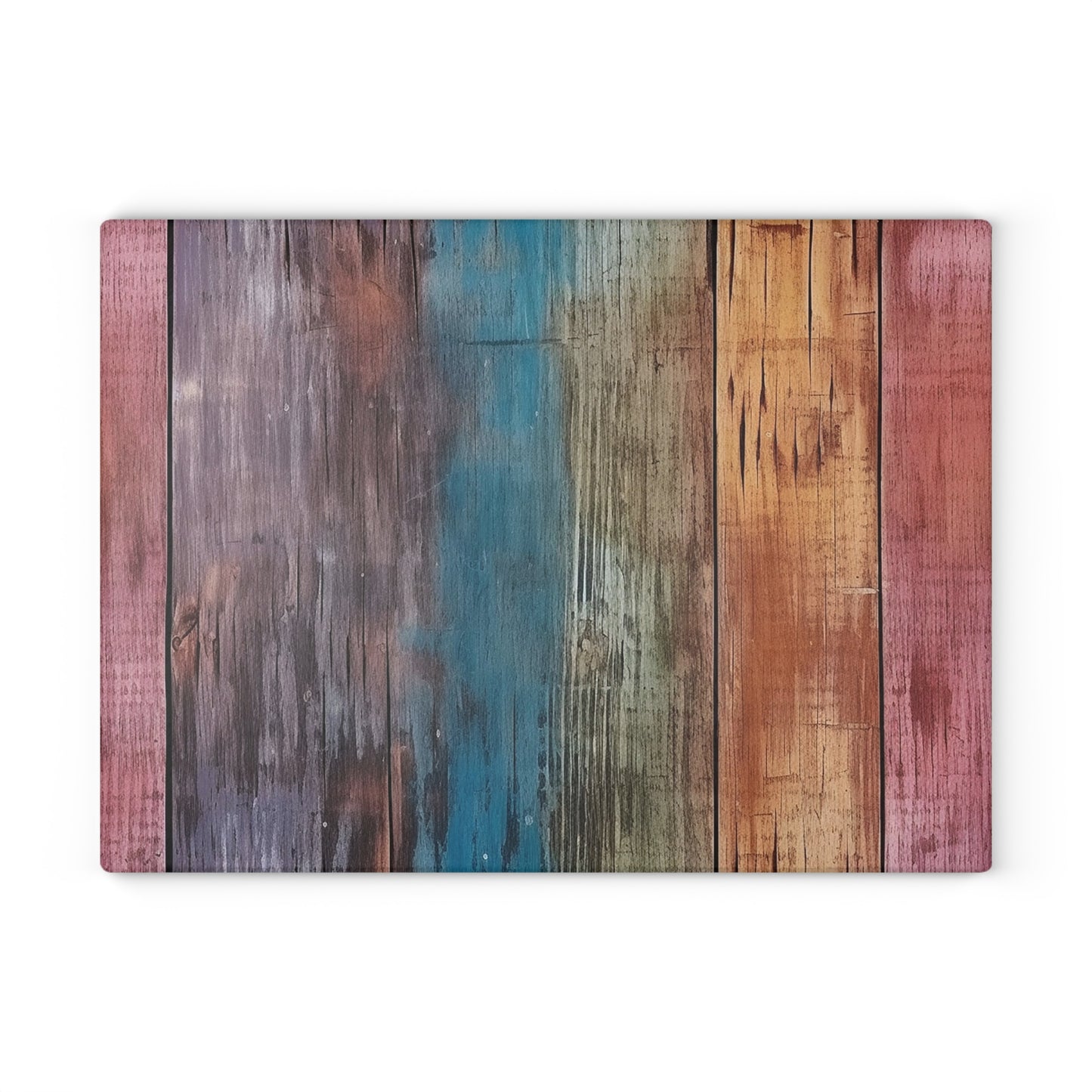 Wooden Print Glass Cutting Board