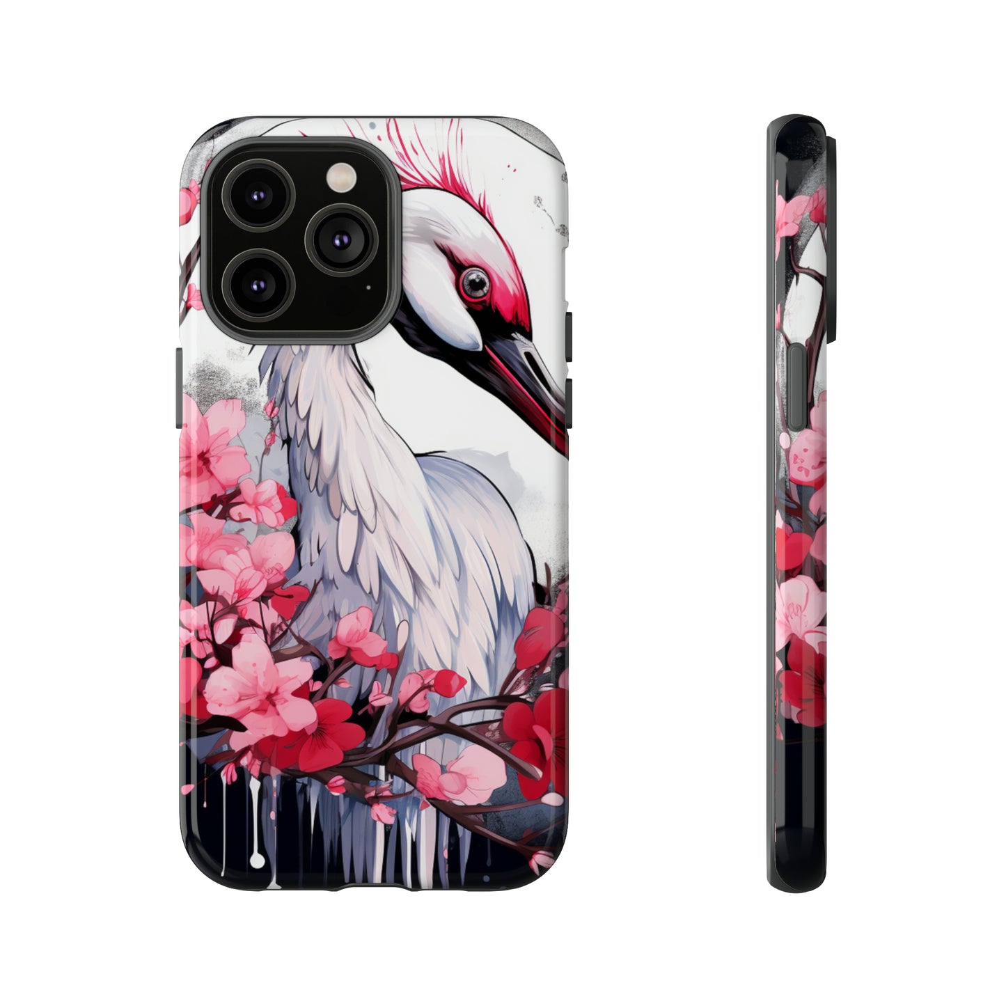 Cranes in Flight: Red-Crowned Crane Phone Case