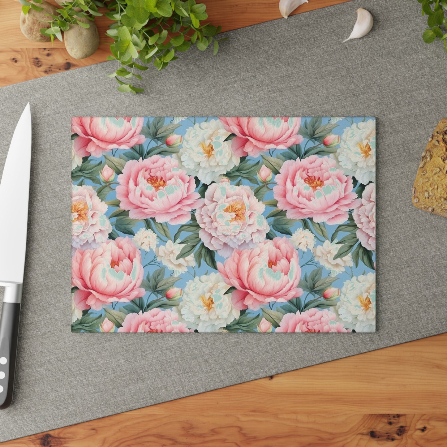 Floral Glass Cutting Board