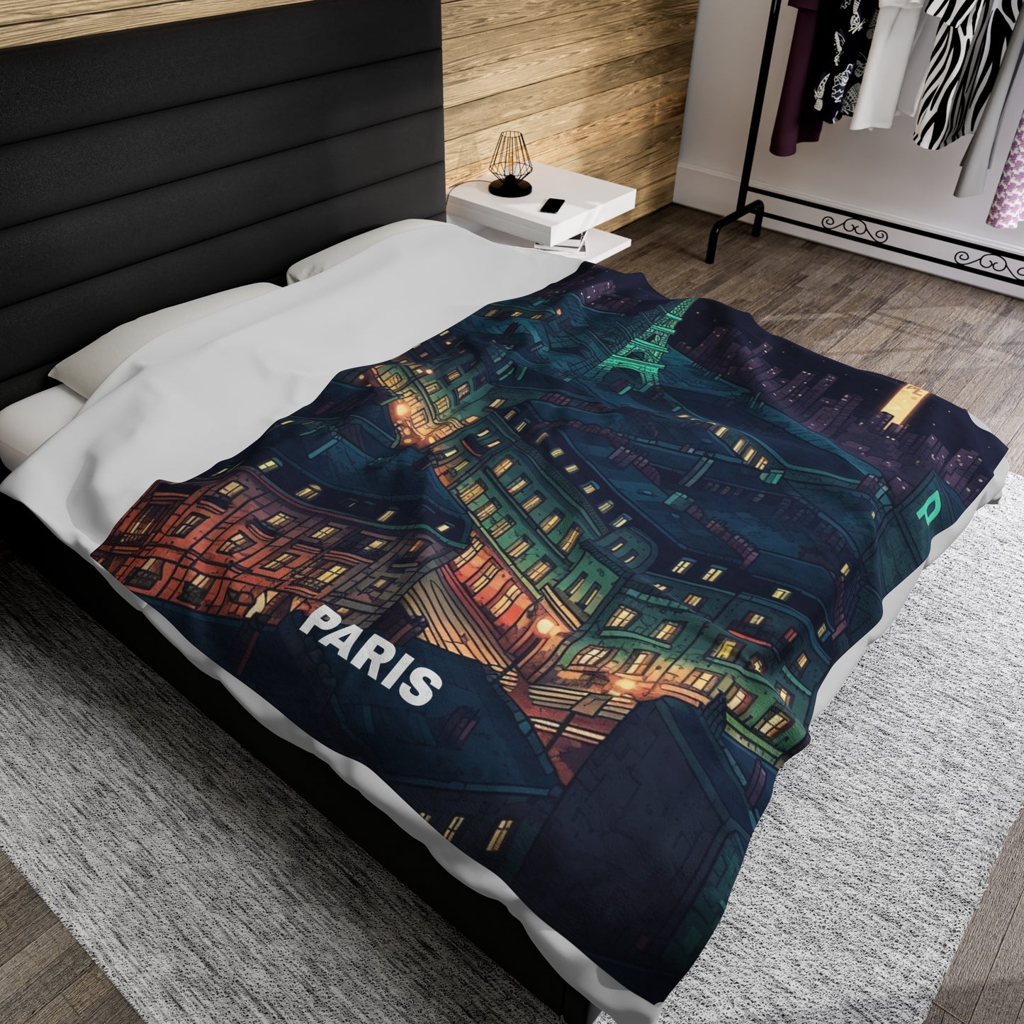 Paris Velveteen Plush Blanket