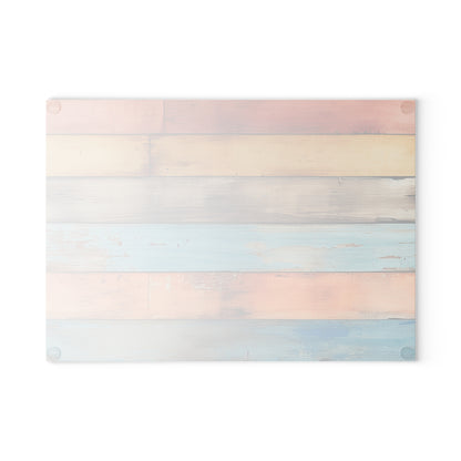 Wooden Print Glass Cutting Board