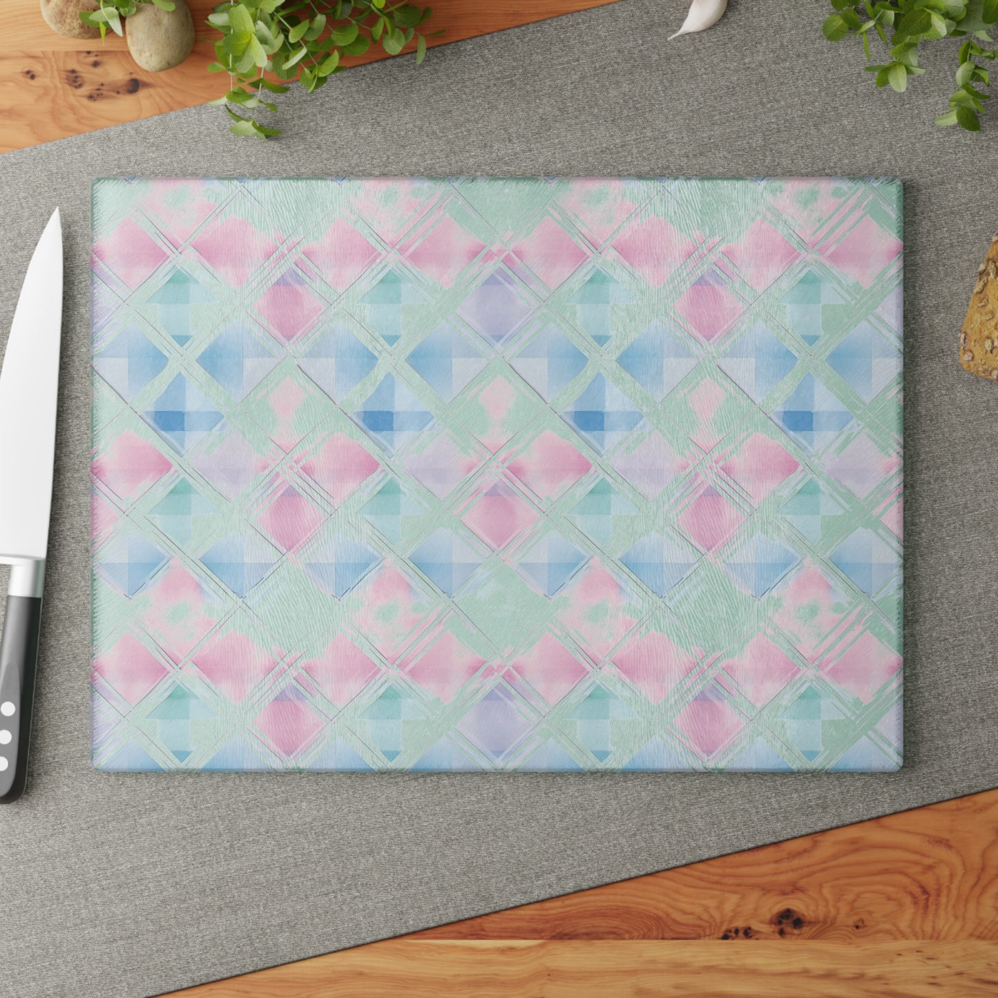 Floral Glass Cutting Board