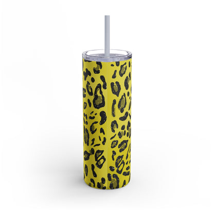 Animal Print Yellow 04 - 20oz Skinny Matte Tumbler