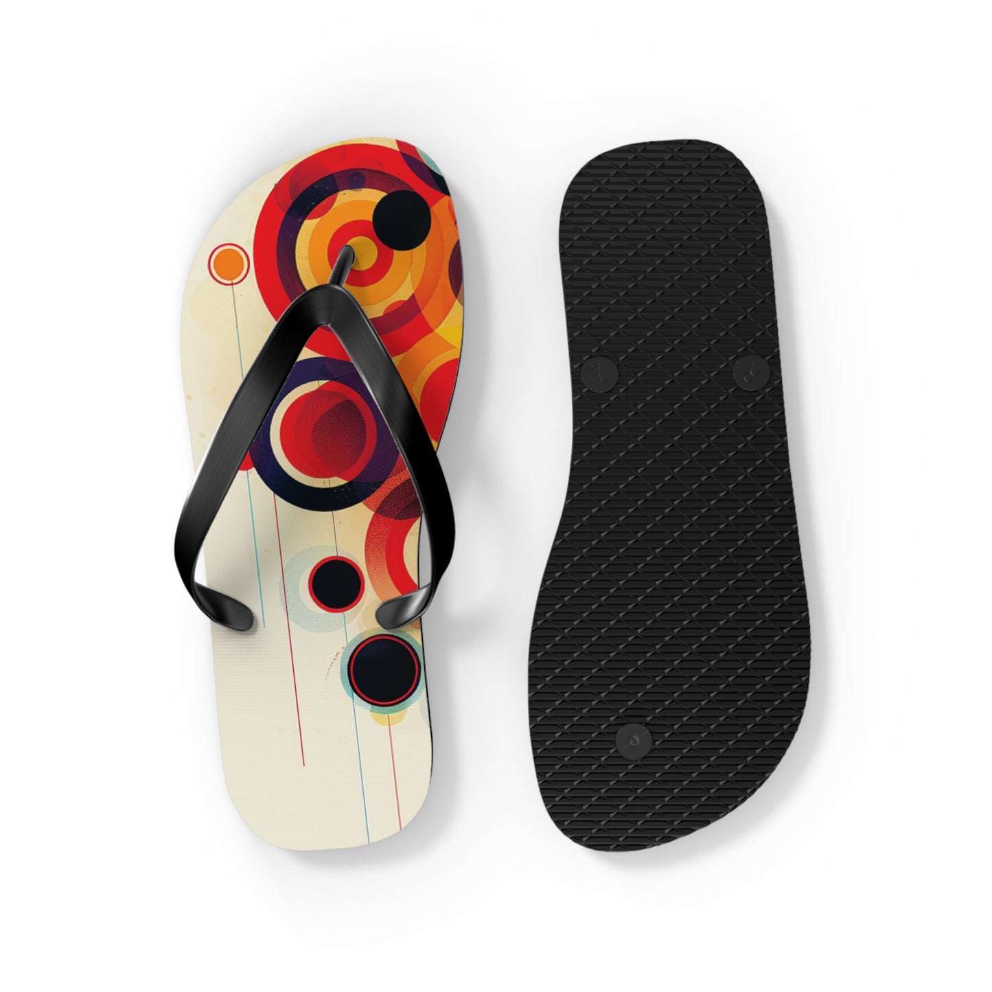 Abstract Decorative Circles  Flip-Flops