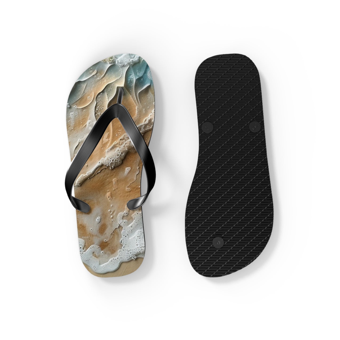 Sand Shore Ocean Waves Flip-Flops