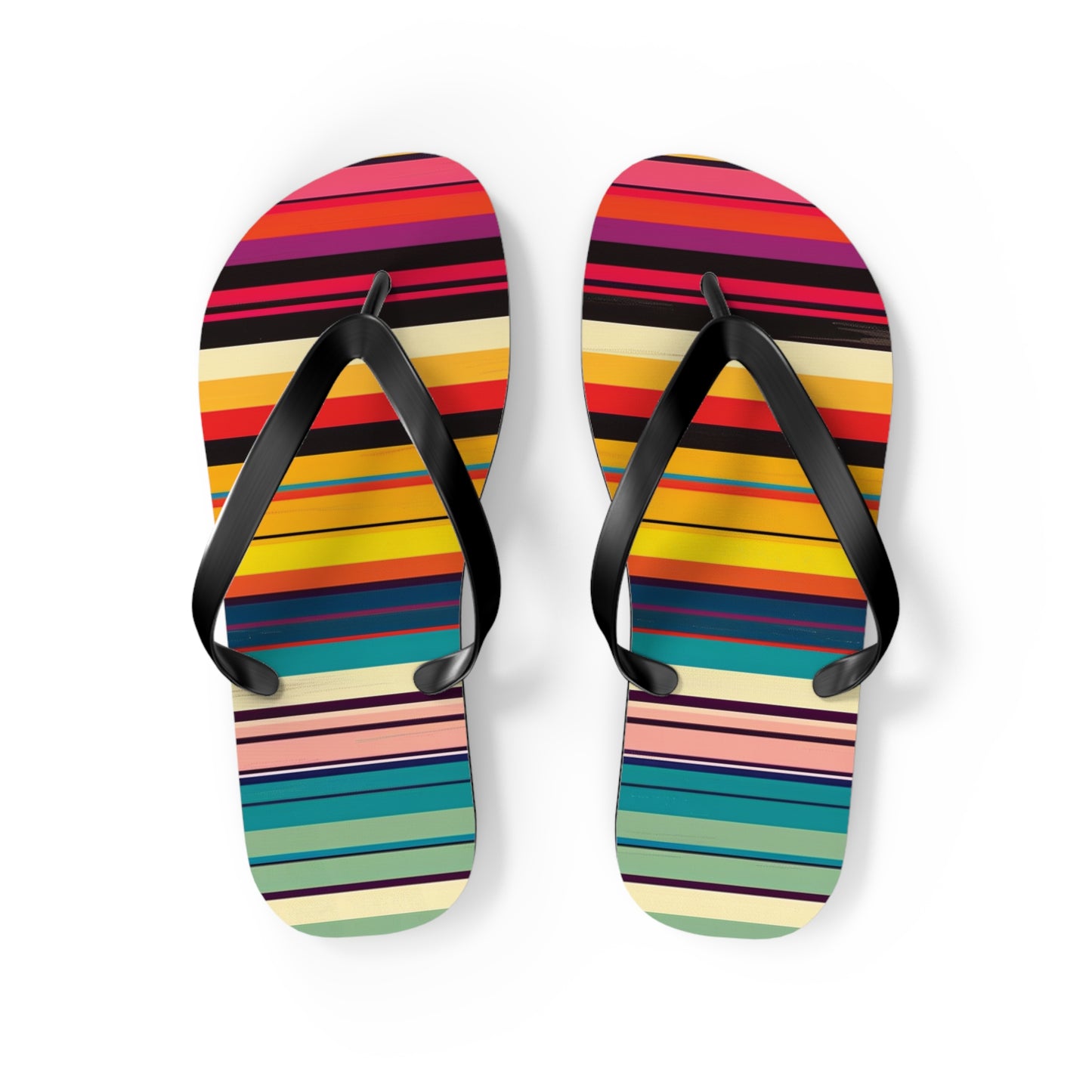 Colorful Stripes Flip-Flops