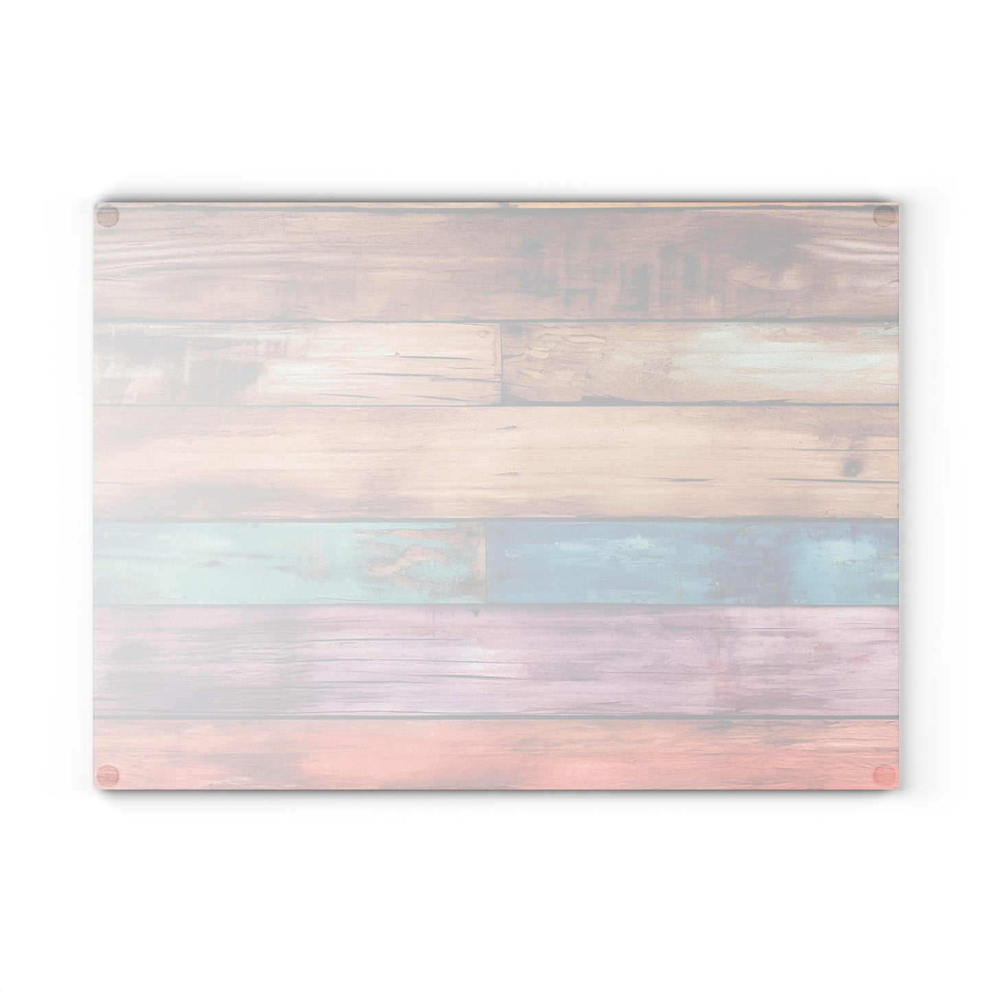 Wooden Print Glass Cutting Board