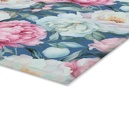 Floral Glass Cutting Board