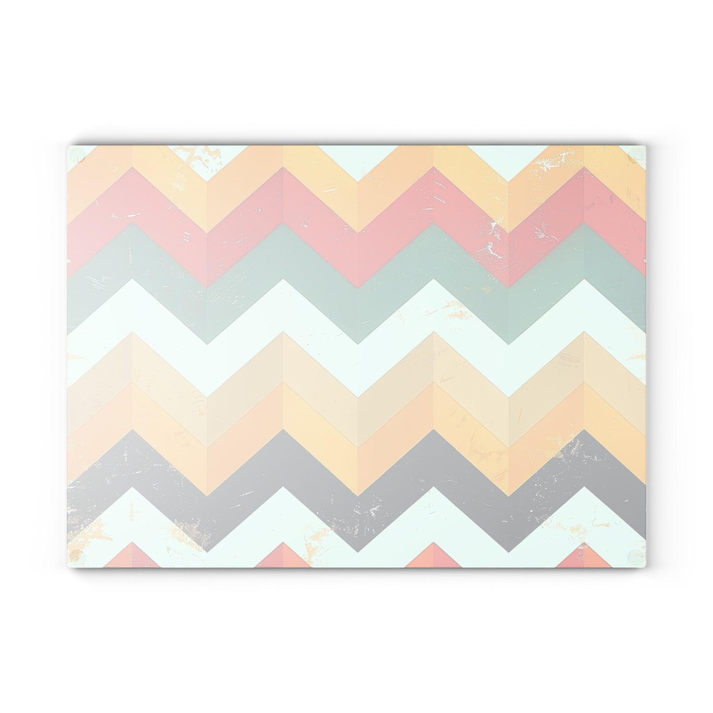 Chevron Print Glass Cutting Board