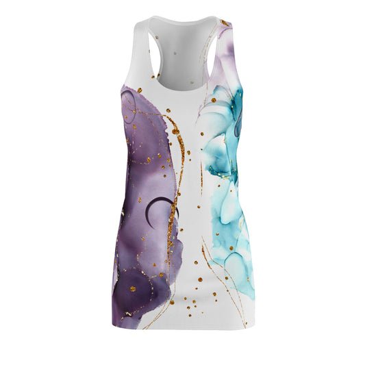 Ice and Stone Pattern Women's Cut & Sew Racerback Dress