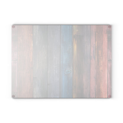 Wooden Print Glass Cutting Board