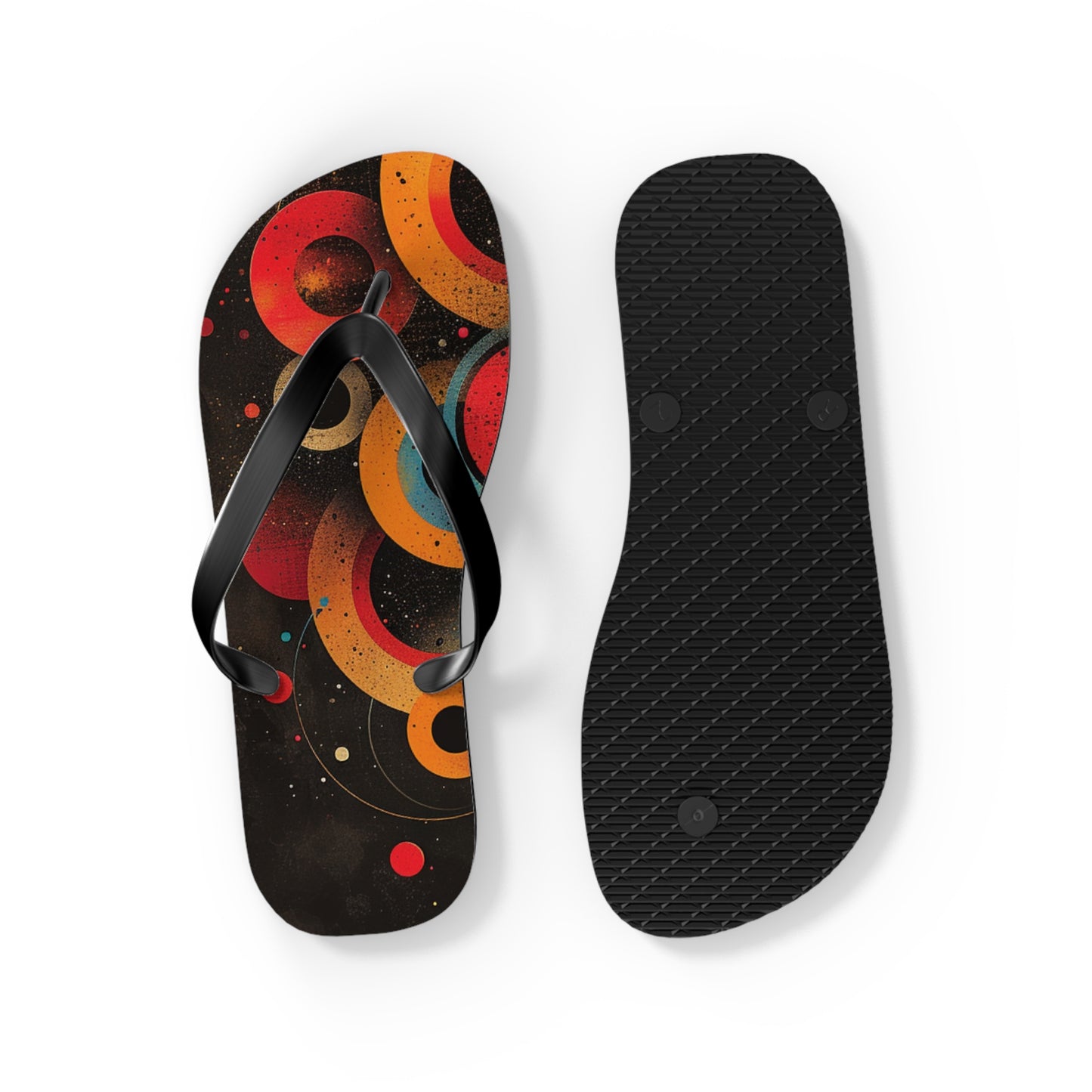 Abstract Decorative Circles  Flip-Flops