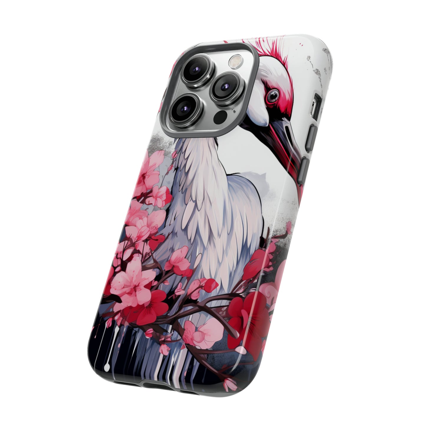 Cranes in Flight: Red-Crowned Crane Phone Case