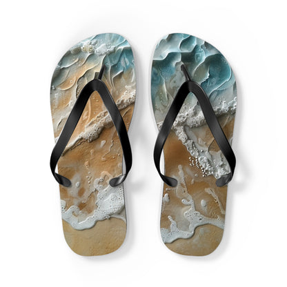 Sand Shore Ocean Waves Flip-Flops