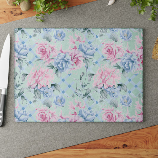 Floral Glass Cutting Board