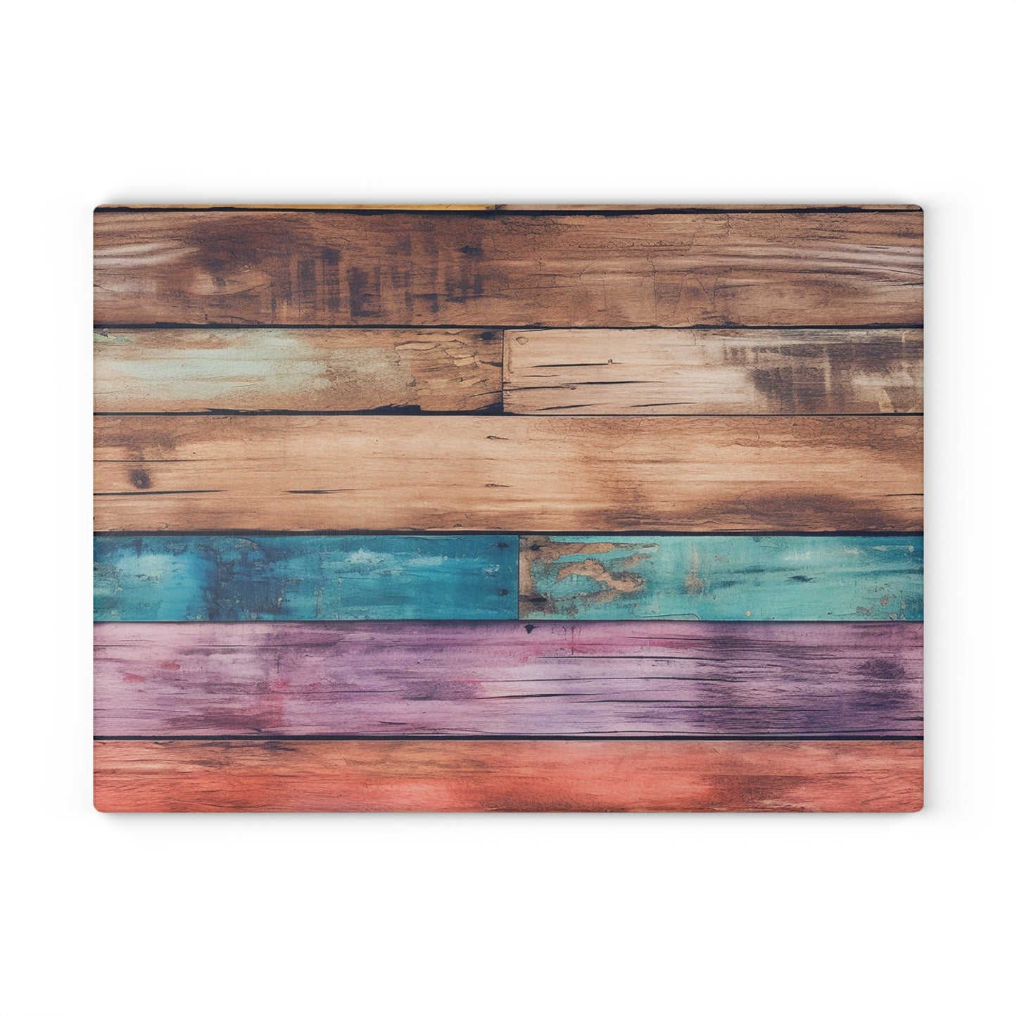 Wooden Print Glass Cutting Board