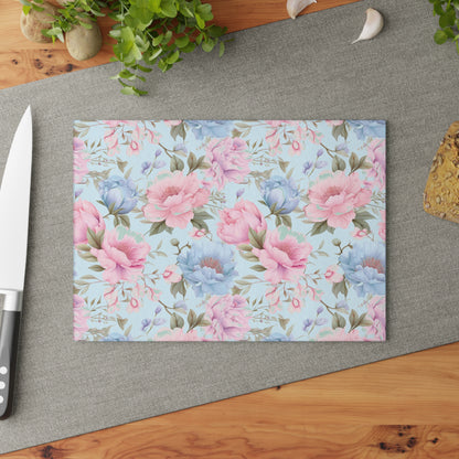 Floral Glass Cutting Board