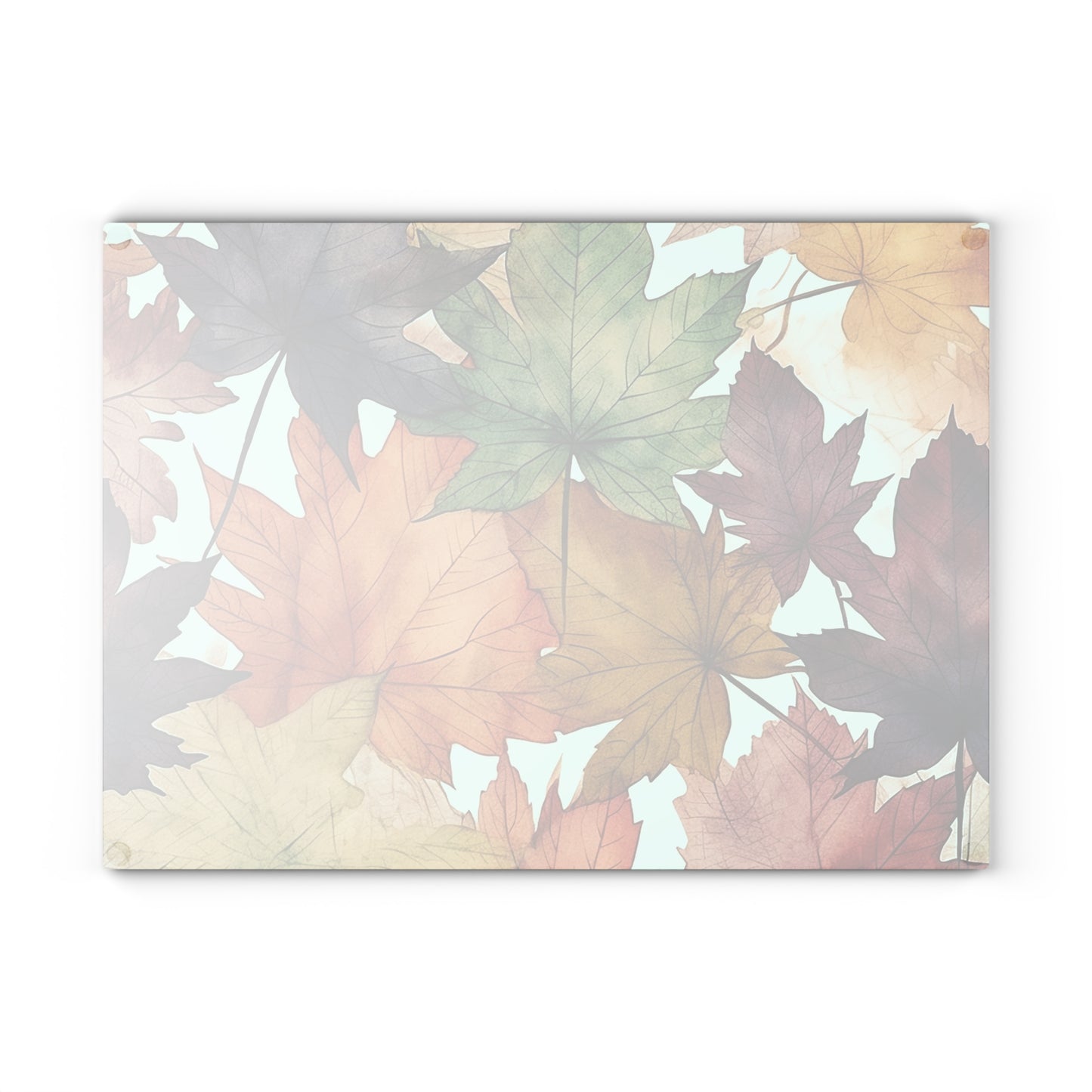 Autumn Floral Glass Cutting Board