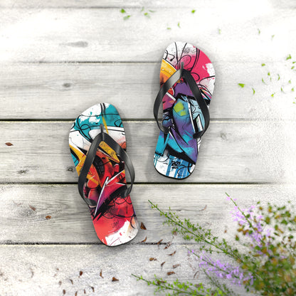 Graffiti Theme Flip-Flops